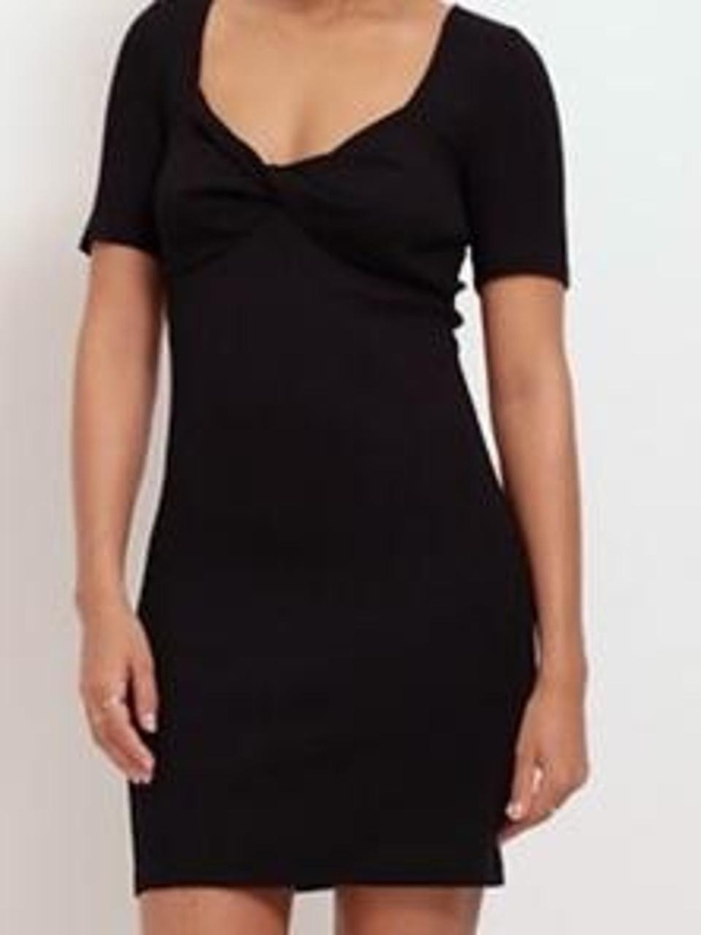 Old Navy Black Twist-Front Mini Dress